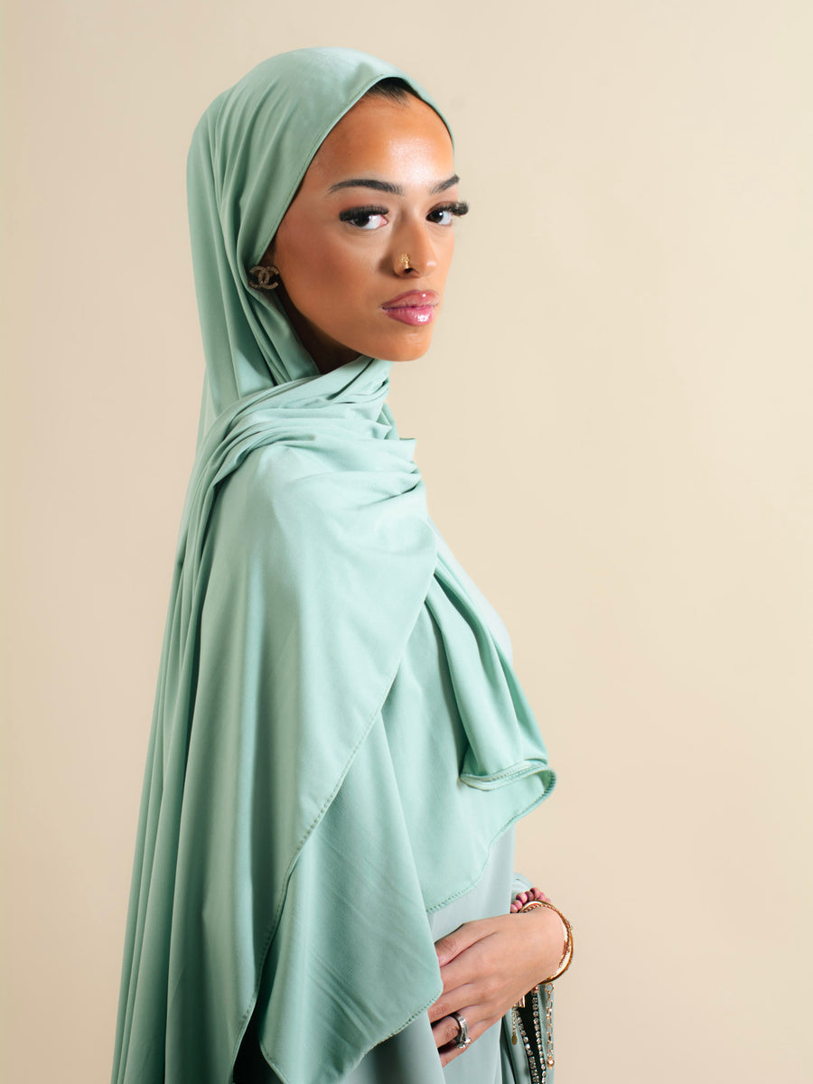 Abaya MYMYA Vert d'Eau - Profil