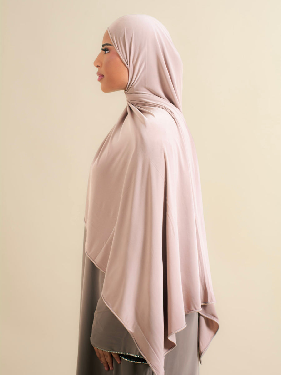Abaya MYMYA Taupe - Profil