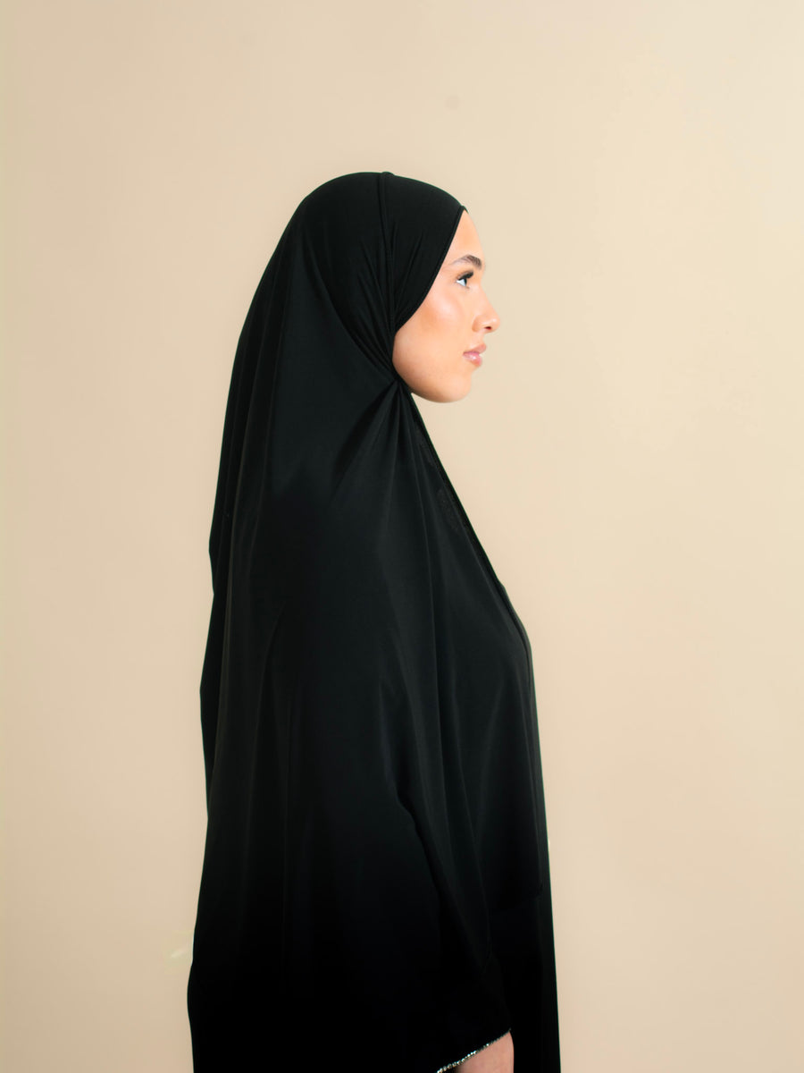 Abaya MYMYA Noir - Silhouette