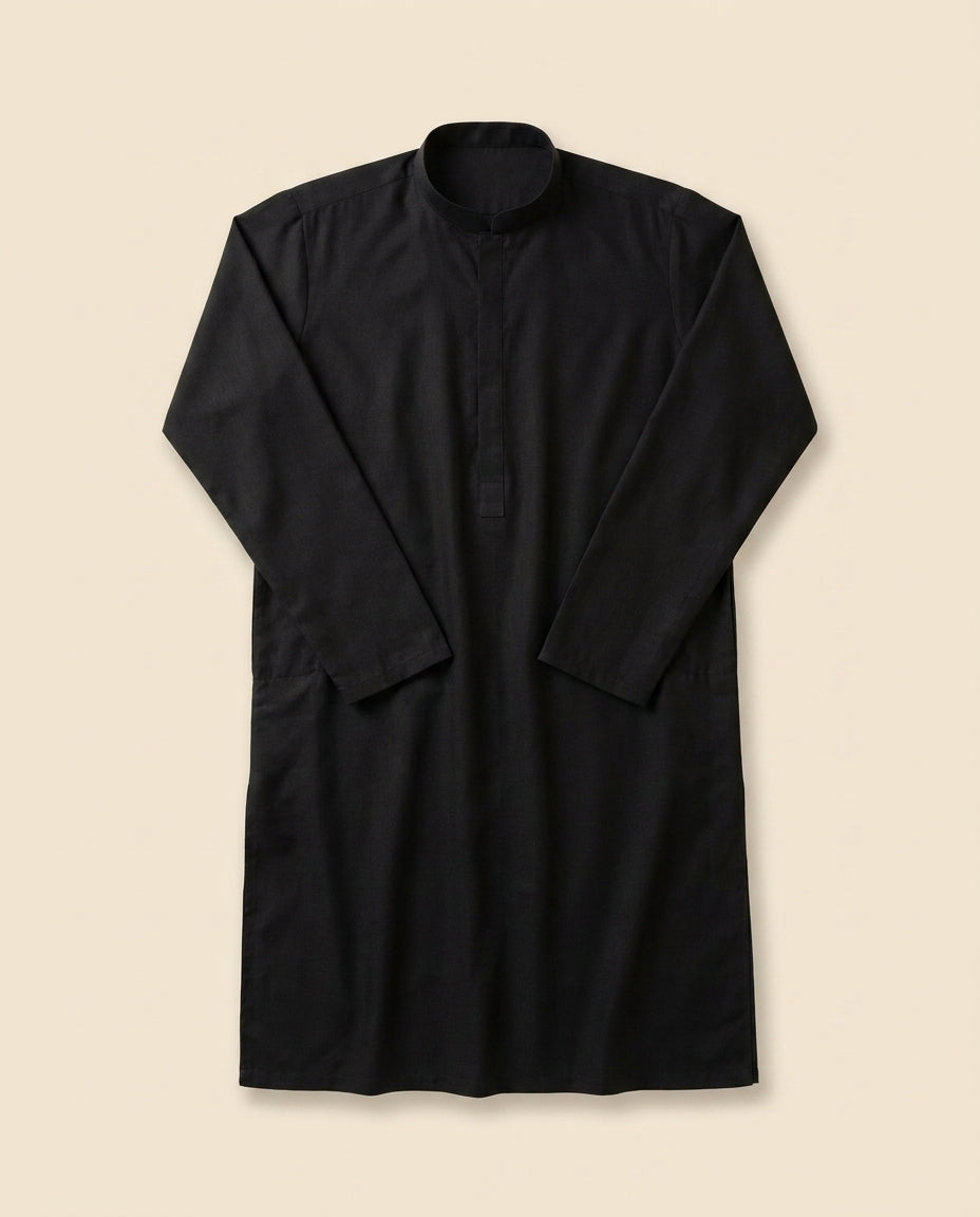 Elegant Black Qamis