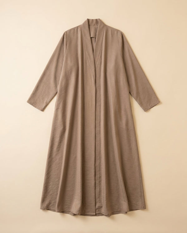 Taupe Satin Abaya